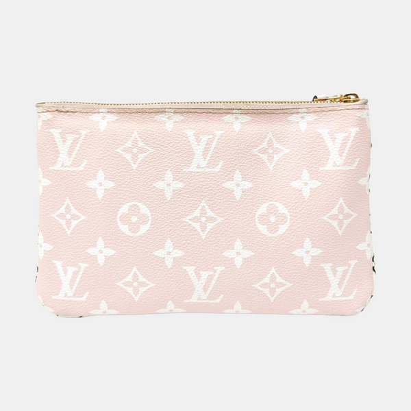 DOUBLE ZIP Monogram Coated Canvas Red