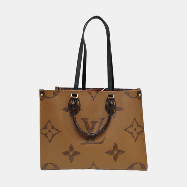 ONTHEGO MM Monogram Coated Canvas Brown