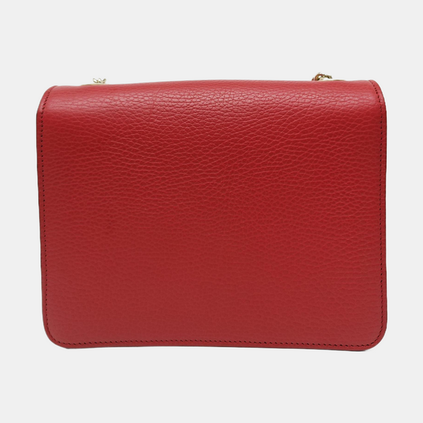 Interlocking G Small Calfskin Red