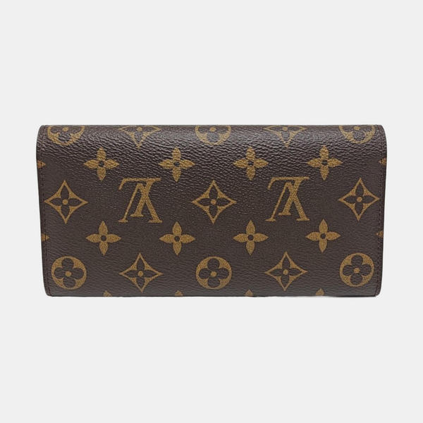 EMILIE Monogram Coated Canvas Brown Wallet