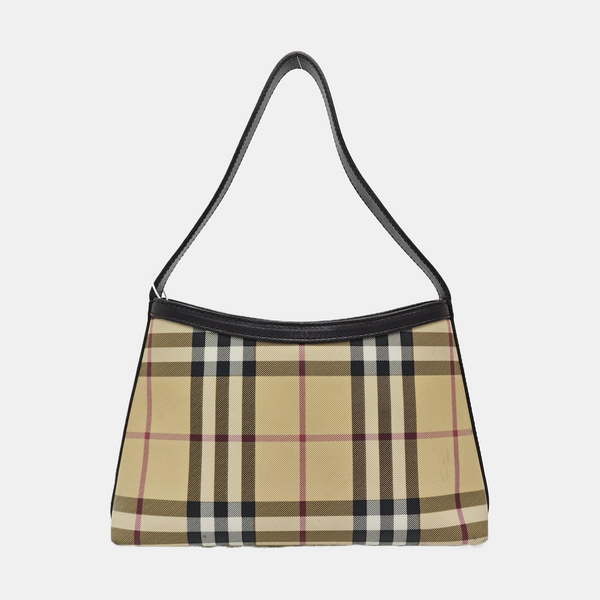 Coated Canvas Top Handle Bag Beige