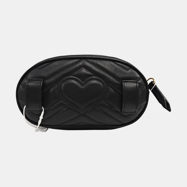 GG Marmont Super Mini Quilted Calfskin Black