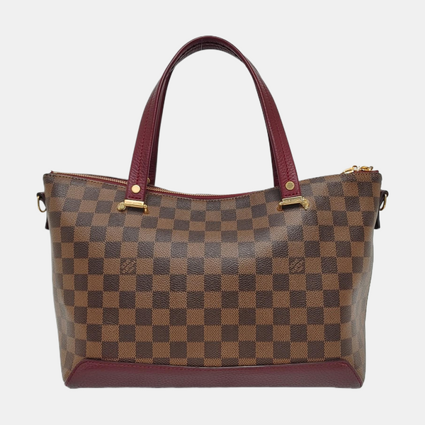 HYDE PARK Damier Ebene Coated Canvas Brown