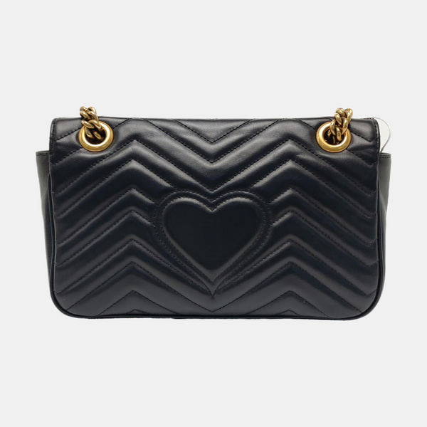GG Marmont Medium Quilted Calfskin Black