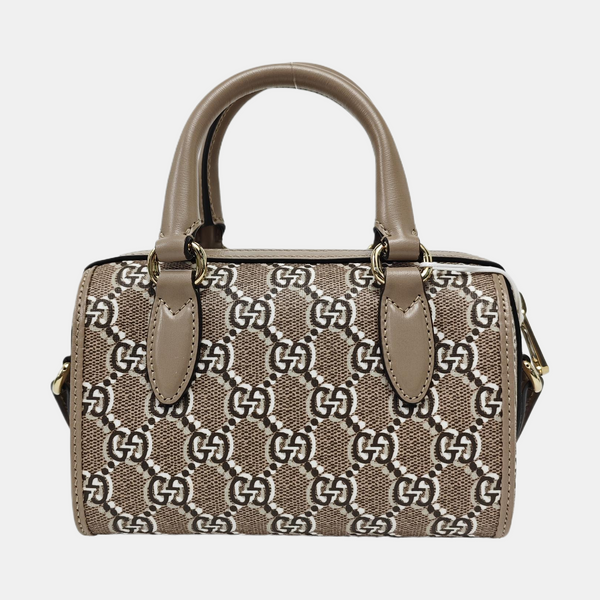 Monogram Coated Canvas Shoulder Bag Super Mini Gray