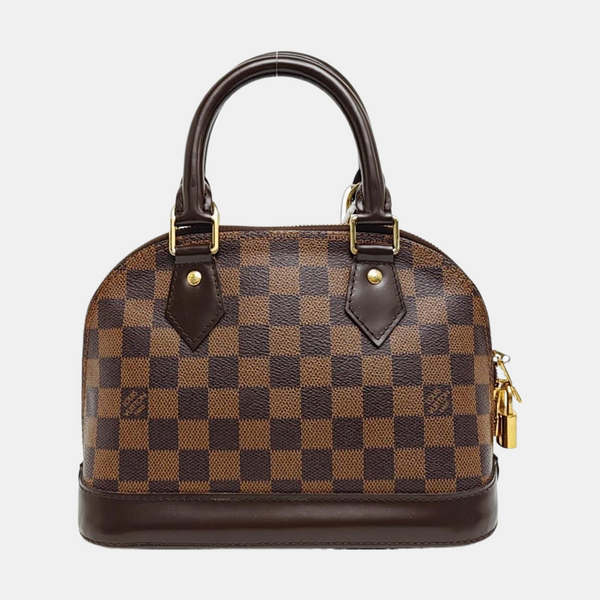 ALMA BB Damier Ebene Coated Canvas Brown