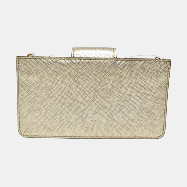 Saffiano Calfskin Shoulder Bag Beige