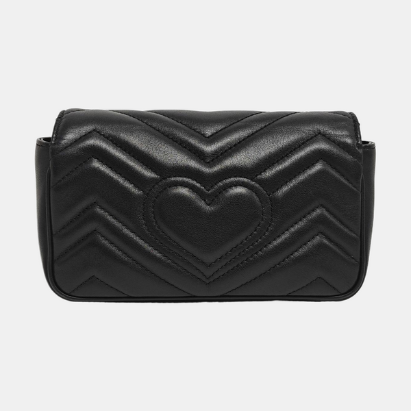 GG Marmont Mini Quilted Calfskin Black