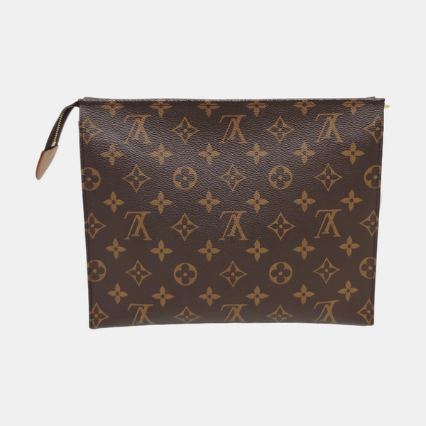 TOILET POCKET 26 Monogram Coated Canvas Brown