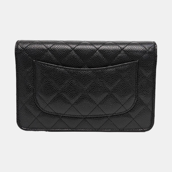 WOC Quilted Grained Calfskin Black