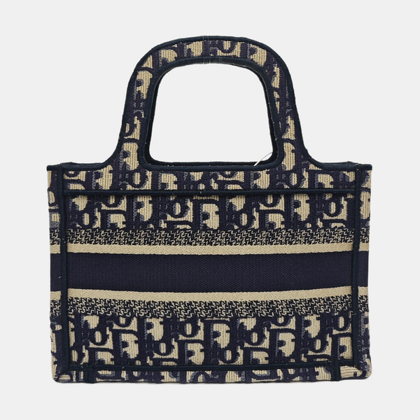 Book Tote Mini Canvas Blue