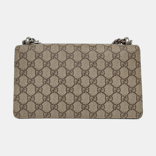 Dionysus Small Monogram Coated Canvas Beige