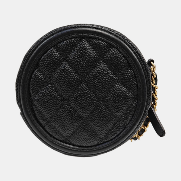 FILIGREE Quilted Grained Calfskin Black