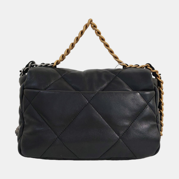 CHANEL 19 Small Quilted Lambskin Black