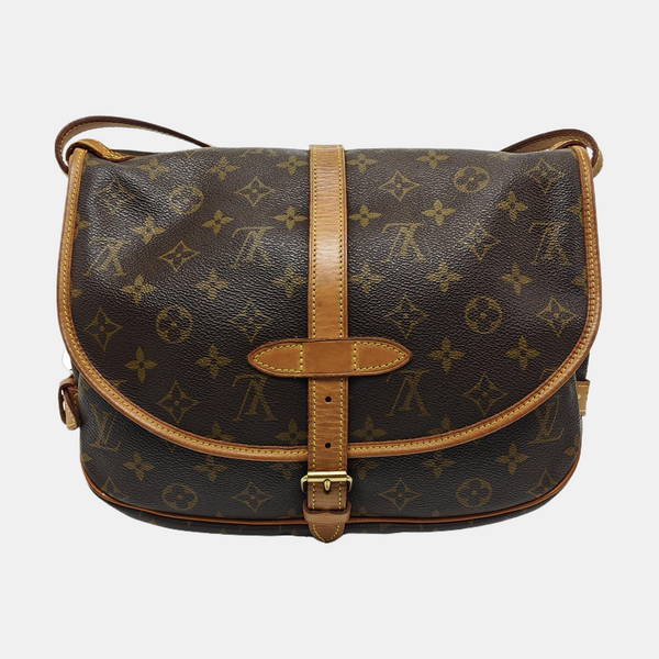 SAUMUR 30 Monogram Coated Canvas Brown