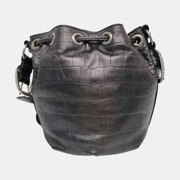 Le Cagole Mini Calfskin Gray