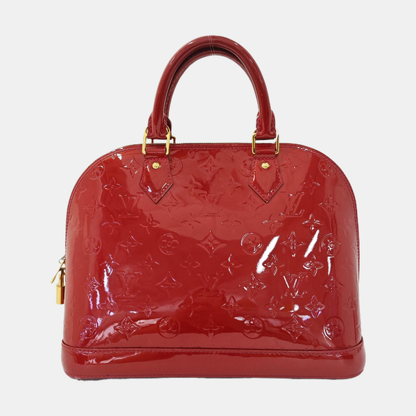 ALMA PM Monogram Patent Leather Red