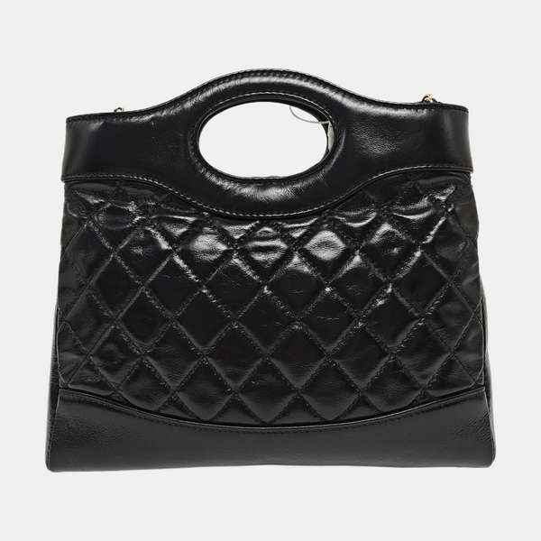 CHANEL 31 Mini Quilted Calfskin Black