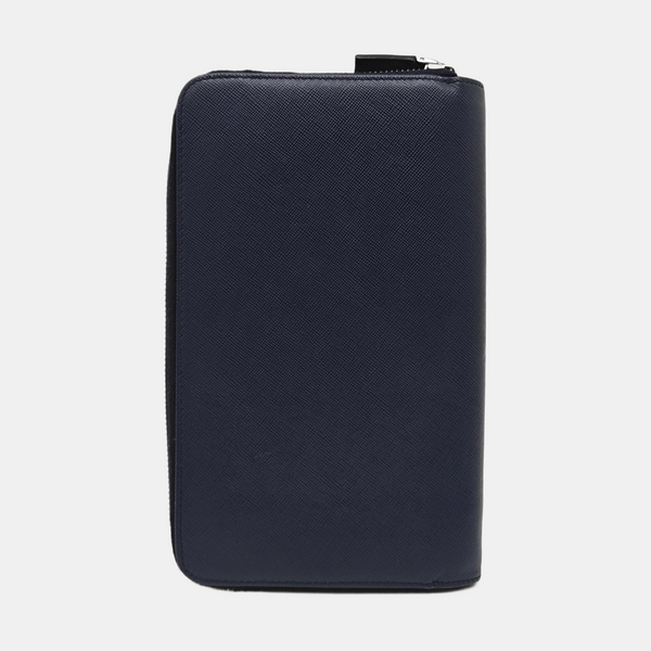 Saffiano Calfskin Clutch Blue