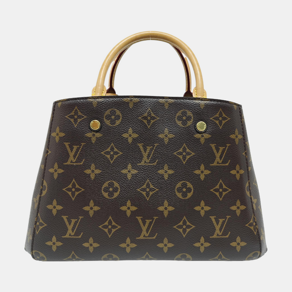 MONTAIGNE BB Monogram Coated Canvas Brown