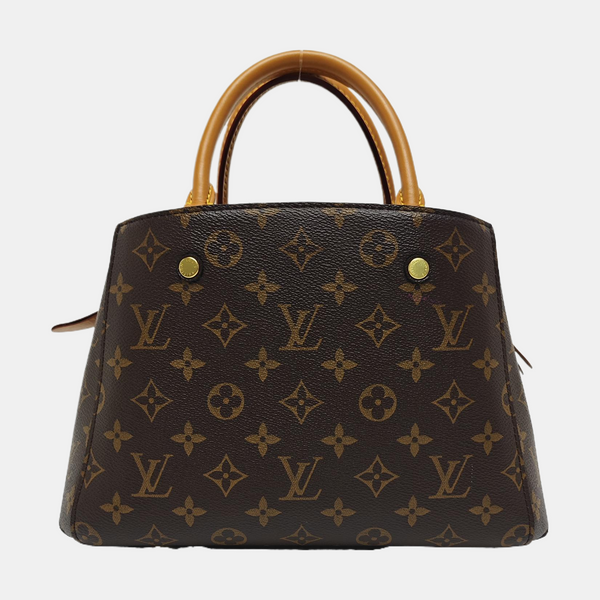 MONTAIGNE BB Monogram Coated Canvas Brown