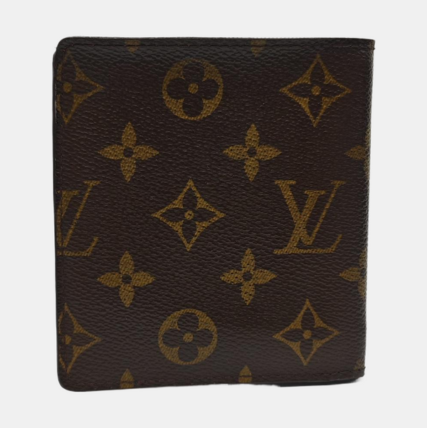Monogram Coated Canvas Wallet Brown