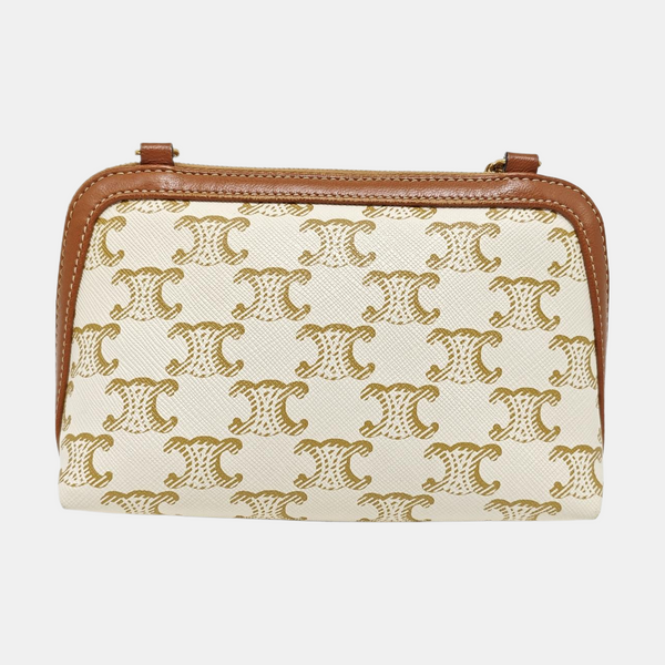 Coated Canvas Shoulder Bag White