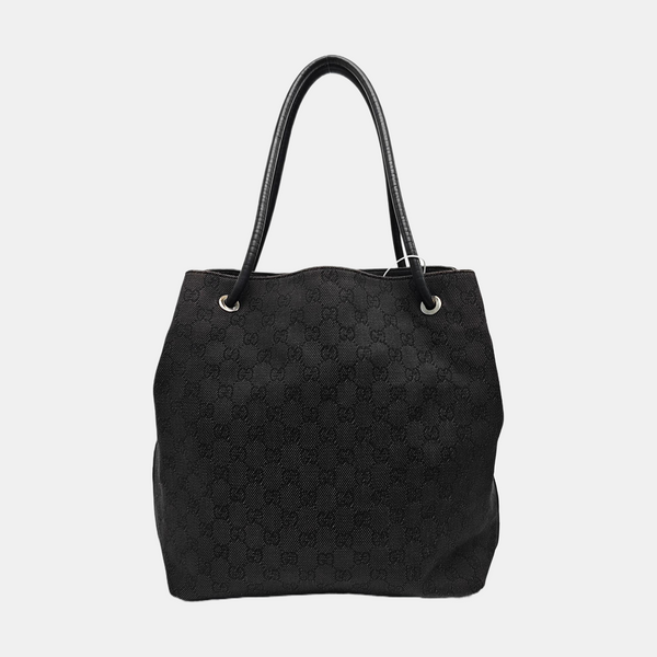 Monogram Canvas Tote Bag Gray