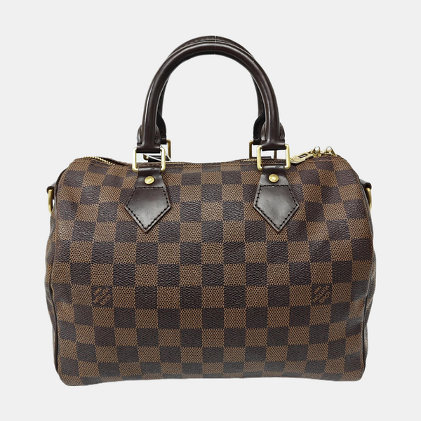 SPEEDY 25 Damier Ebene Coated Canvas Brown