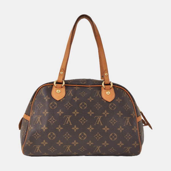 MONTORGUEI PM Monogram Coated Canvas Brown