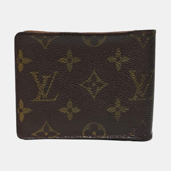 Monogram Coated Canvas Wallet Brown