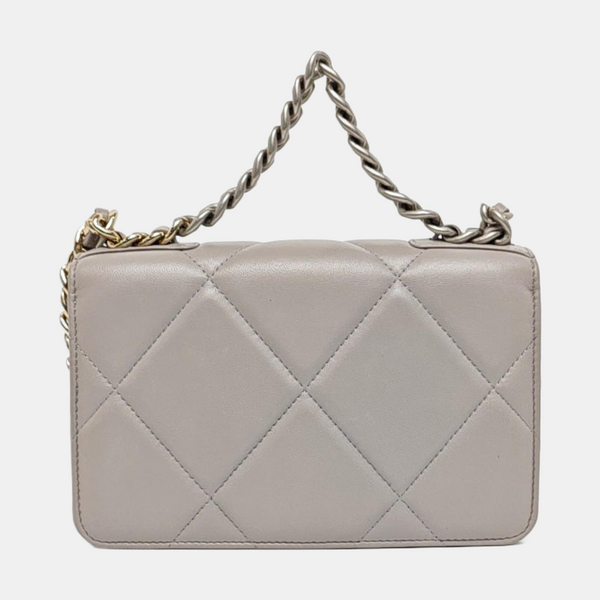 CHANEL 19 WOC Quilted Lambskin Gray