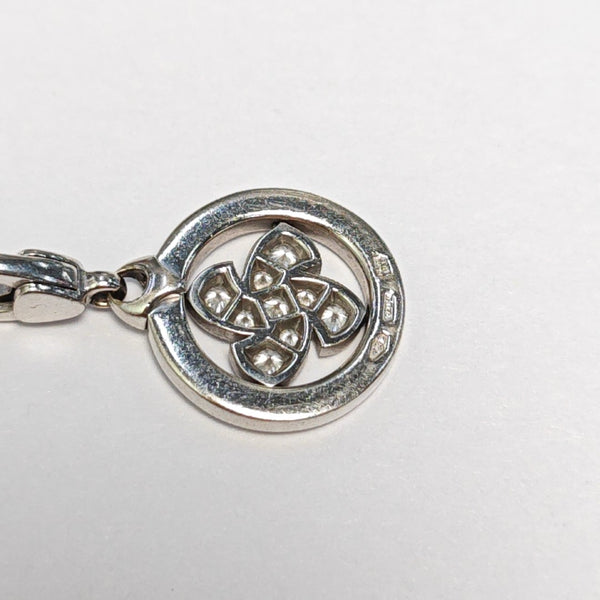18k White Gold Silver Pendant