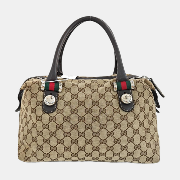 Monogram Canvas Top Handle Bag Beige