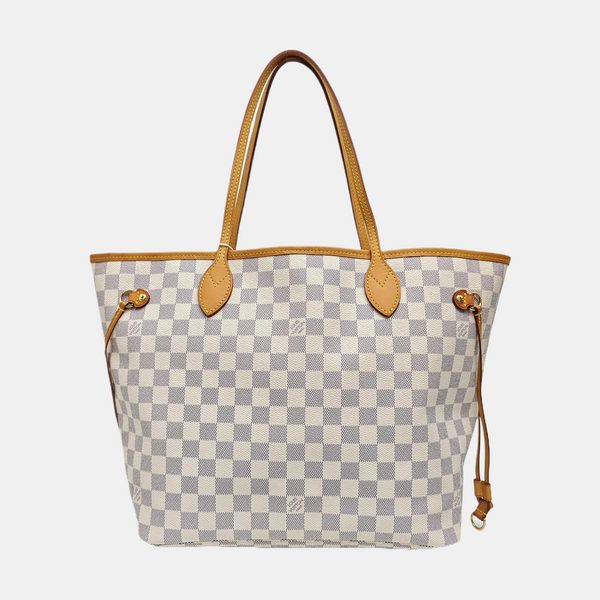 NEVERFULL MM Damier Azur Coated Canvas Beige