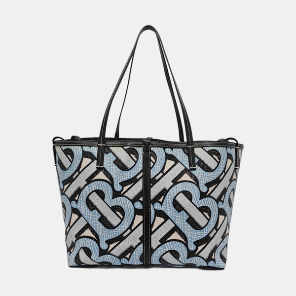 Beach Tote Coated Canvas Blue