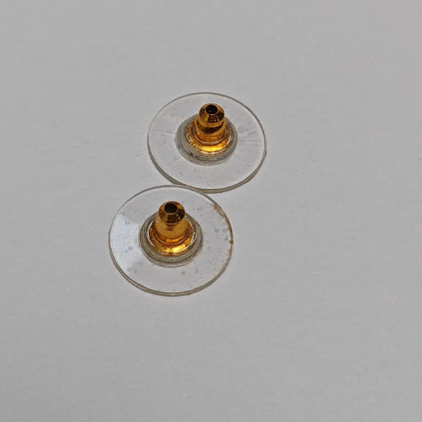 CC Logo Metal Gold Stud Earrings