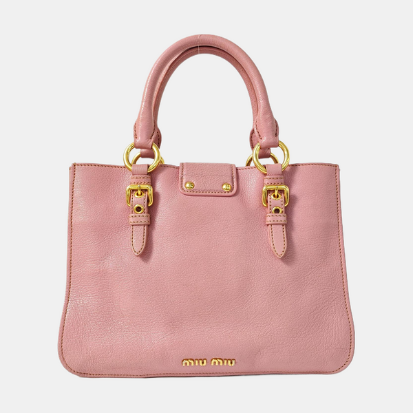 Calfskin Tote Bag Pink