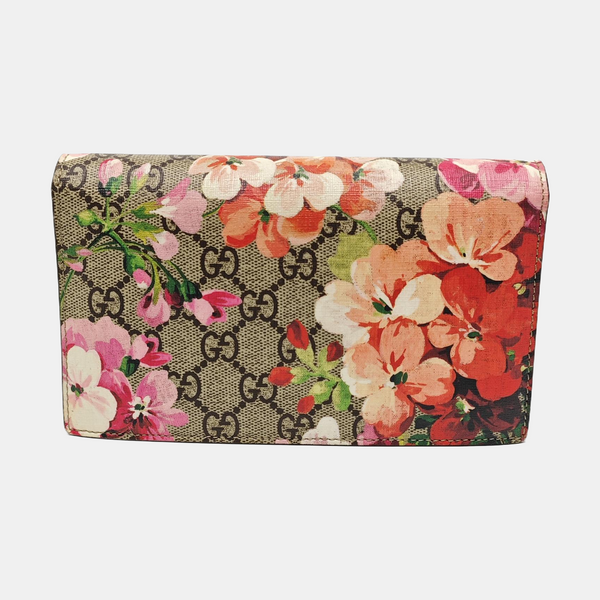 GG Blooms Monogram Coated Canvas Beige