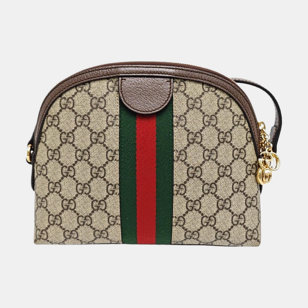 Ophidia Small Monogram Coated Canvas Beige