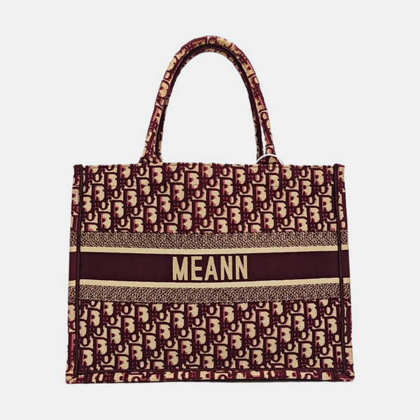 Book Tote Medium Oblique Canvas Red