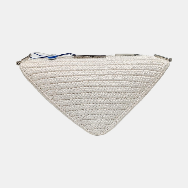 Authenticated pre-owned Triangle Straw White - Shoulder Bag at Looply