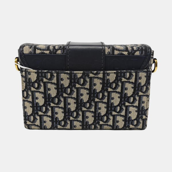 30 Montaigne Mini Oblique Canvas Blue