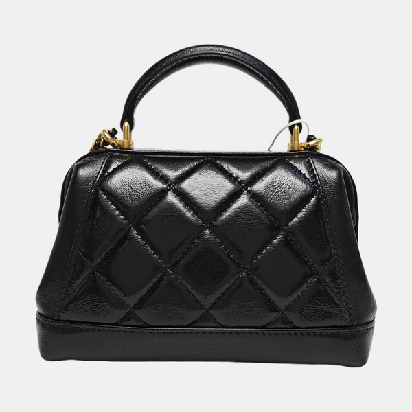 Quilted Lambskin Shoulder Bag Mini Black