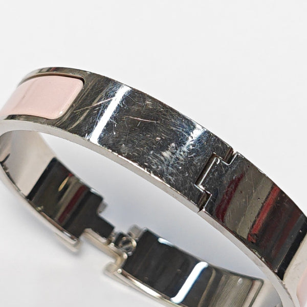 Clic H Metal Silver Bangle