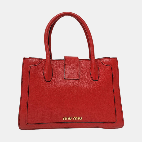 Calfskin Crossbody Bag Red