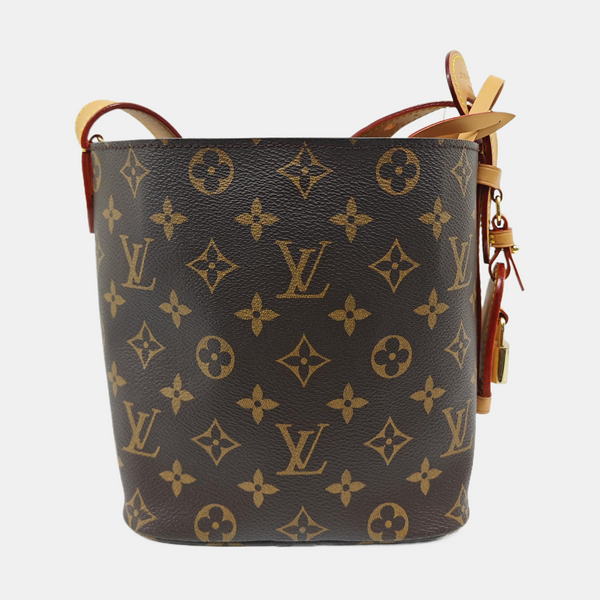 ALL IN BB Monogram Coated Canvas Brown