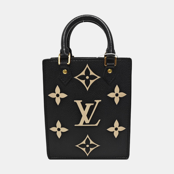 SAC PLAT Mini Monogram Calfskin Black