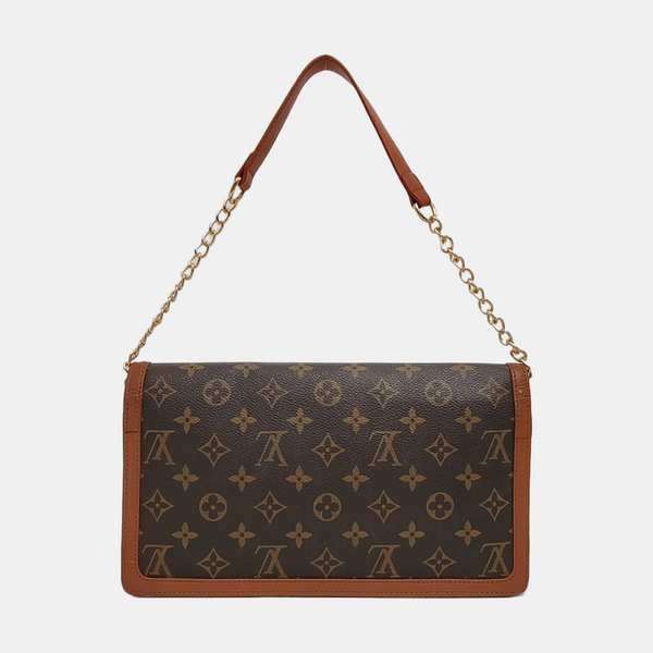 DAME GM Monogram Coated Canvas Brown