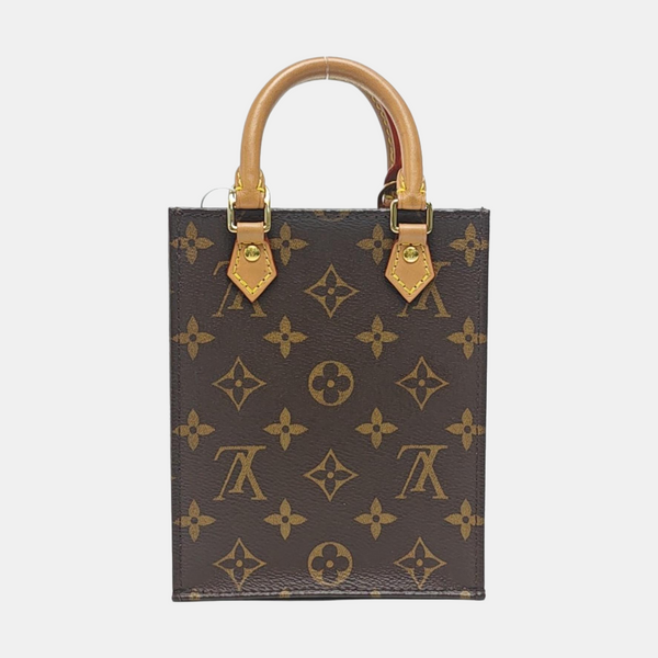 SAC PLAT Mini Monogram Coated Canvas Brown